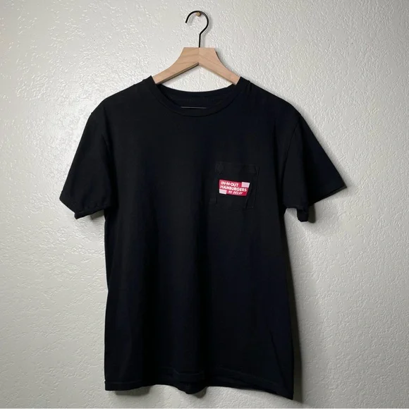 In N Out Hamburgers No Delay Company Store Pocket T-Shirt - Picture 2 of 6